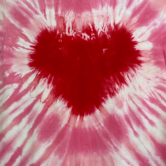 NEW GILDAN Soft Style Tie-Dye T-Shirt  Pink Red White Small Boho Festival - Picture 4 of 8